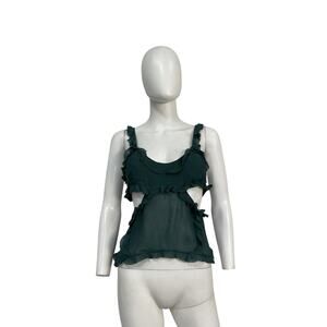 Acne Studios Green Viscose Strap Top Size 40 - NWT